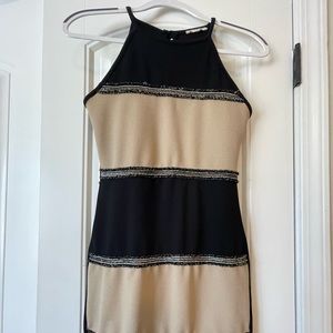 Sexy and chic black summer dress with a touch of gold